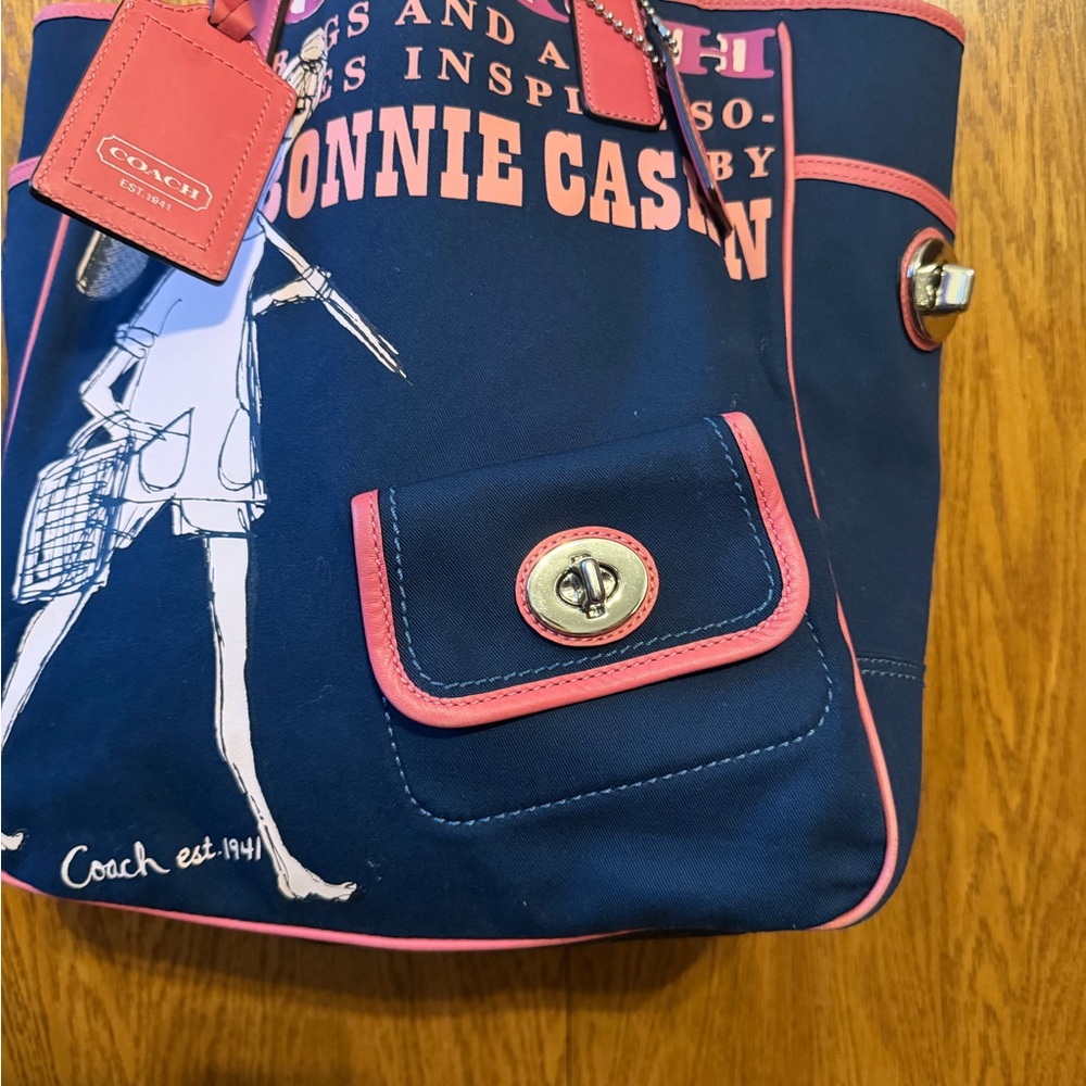 Coach Limited Edition Bonnie Cashin Navy Canvas Tote - Picture 6 of 8